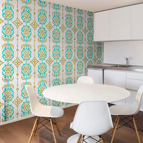 Cream Global Tile Adhesive Removable Wallpaper 4681| Walls By Me