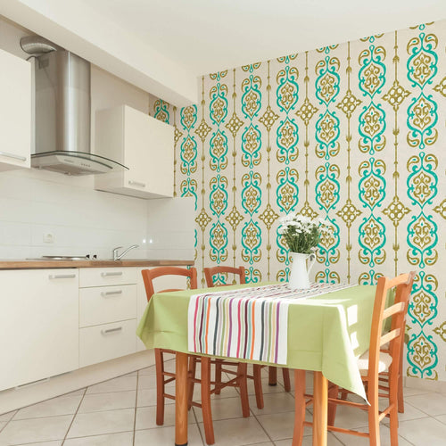 Cream Global Tile Adhesive Removable Wallpaper 4681| Walls By Me