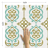 Cream Global Tile Adhesive Removable Wallpaper 4681| Walls By Me