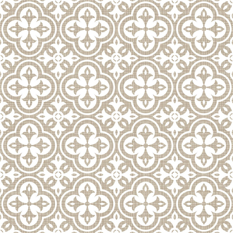 Beige Global Tile Adhesive Peel and Stick Removable Wallpaper