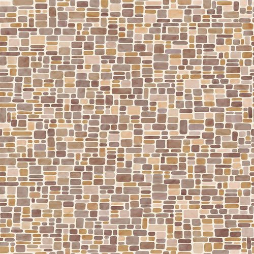 Brown Faux Tile Adhesive Removable Wallpaper 5053| Walls By Me