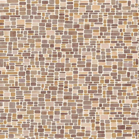 Brown Faux Tile Adhesive Removable Wallpaper 5053| Walls By Me