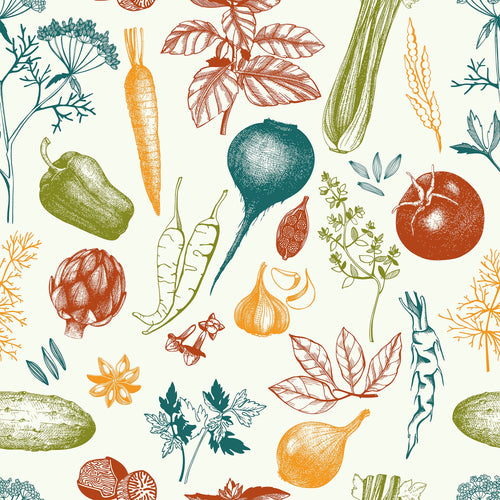 Wallpaper Sample for Kitchen Red, Orange and Similar Tones 001