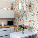 White Vintage Tile Adhesive Peel and Stick Removable Wallpaper