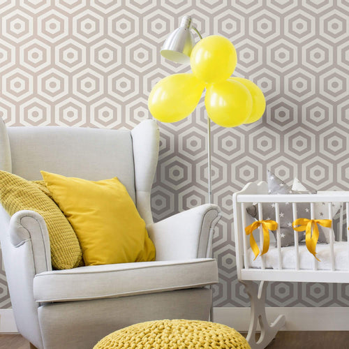 Brown Geometric Tile Adhesive Peel and Stick Removable Wallpaper