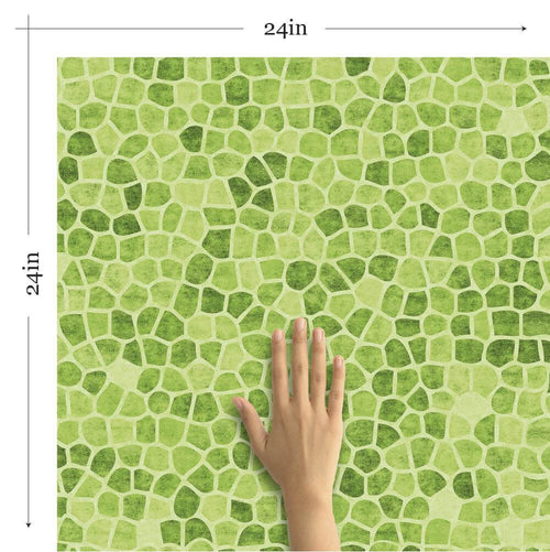 Green Mosaic Tile Adhesive Removable Wallpaper 3545| Walls By Me