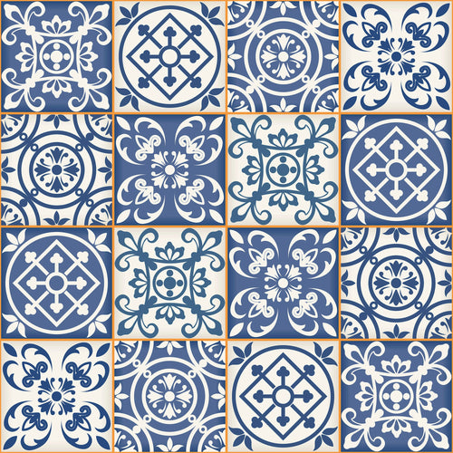 Wallpaper Sample for Kitchen Blue and Similar Tones 001