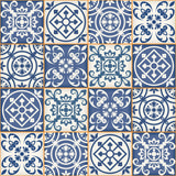 Wallpaper Sample for Kitchen Blue and Similar Tones 001