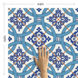 Blue Global Tile Adhesive Removable Wallpaper 0610| Walls By Me