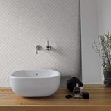 White Geometric Tile Adhesive Removable Wallpaper 7156| Walls By Me