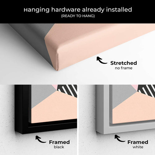 Pink triangle pattern Wall Art Canvas 5723