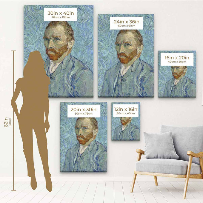 Blue van Gogh portrait Wall Art Canvas 5612