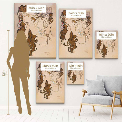 Beige vintage poster Wall Art Canvas 6495