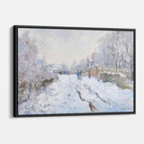 Blue vintage snow Wall Art Canvas 6791