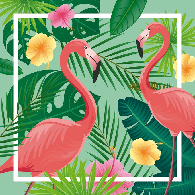 Green and Pink Tropical Wall Art 5764