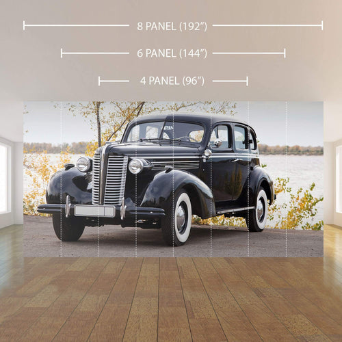 Black Car Peel and Stick Removable Wall Mural 1910