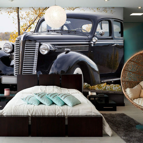 Black Car Peel and Stick Removable Wall Mural 1910