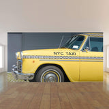 Green Car Peel and Stick Removable Wall Mural 4130