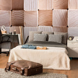 Tan Log Peel and Stick Removable Wall Mural 0480
