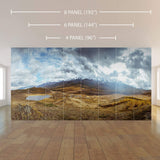 Brown and Green Mountain Landscape Peel and Stick Removable Wall Mural 9878