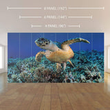 Blue Turtle Peel and Stick Removable Wall Mural 0707