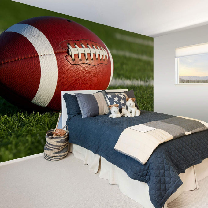 Brown Football Peel and Stick Removable Wall Mural 0853