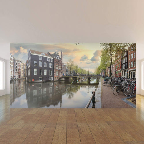 Green City Landscape Peel and Stick Removable Wall Mural 5270