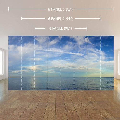 White Clouds Landscape Peel and Stick Removable Wall Mural 3414