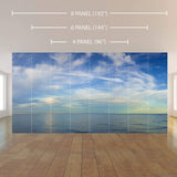 White Clouds Landscape Peel and Stick Removable Wall Mural 3414