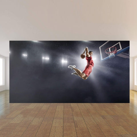 Orange Basketball Peel and Stick Removable Wall Mural 4006