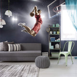 Orange Basketball Peel and Stick Removable Wall Mural 4006