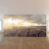 Green and Blue City Landscape Peel and Stick Removable Wall Mural 9500