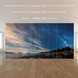 Teal and Black Sky Landscape Peel and Stick Removable Wall Mural 7378