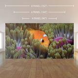 Orange and Fuchsia Tropical Fish Peel and Stick Removable Wall Mural 5395