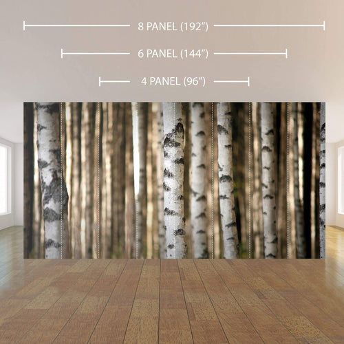 White Forest Peel and Stick Removable Wall Mural 5239