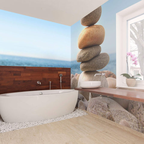 Blue Zen Peel and Stick Removable Wall Mural 1360