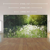 Green and White Landscape Peel and Stick Removable Wall Mural 6203