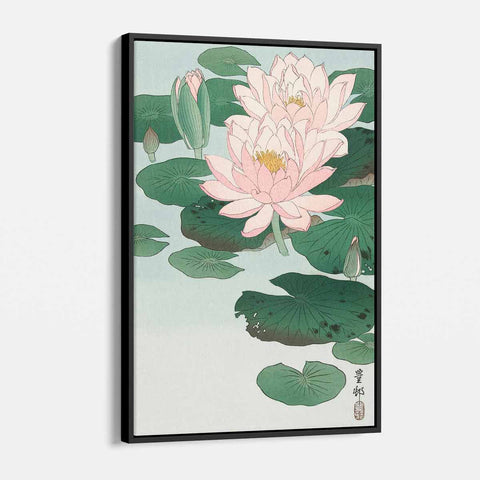 Pink water lily Wall Art Canvas 6470