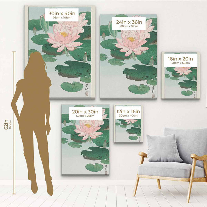 Pink water lily Wall Art Canvas 6470