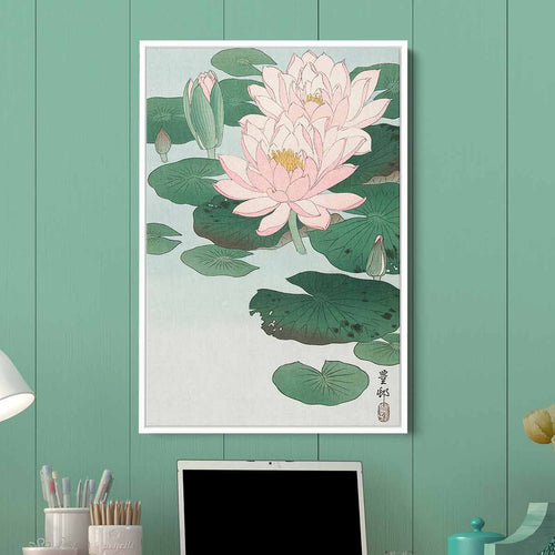 Pink water lily Wall Art Canvas 6470
