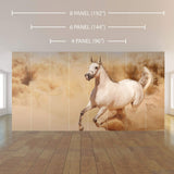 White Horse Peel and Stick Removable Wall Mural 4948