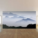 White Mountain Landscape Peel and Stick Removable Wall Mural 3312