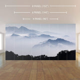 White Mountain Landscape Peel and Stick Removable Wall Mural 3312