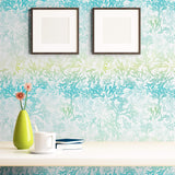 White and Turquoise Nautical Peel and Stick Removable Wallpaper