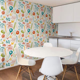 White Vintage Tile Adhesive Peel and Stick Removable Wallpaper